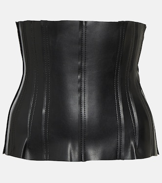 Corset Grace en cuir synthétique | Norma Kamali