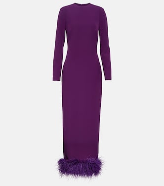 Robe longue en crêpe à ornements | Safiyaa