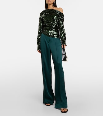 Alice sequined one-shoulder top | Simkhai