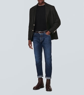 Blazer in lino, lana e seta | Brunello Cucinelli