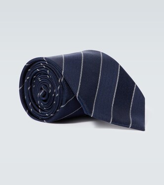 Striped silk tie | Brunello Cucinelli