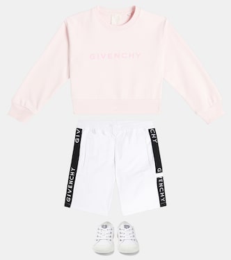 Bermudas de mezcla de algodón con logo | Givenchy Kids
