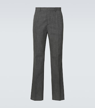 Checked virgin wool straight pants | Jil Sander
