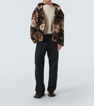 Felpa in pile con cappuccio e zip | JW Anderson