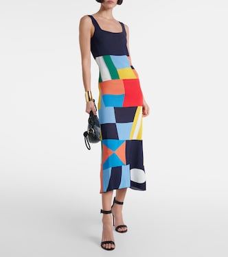 Katie colorblocked midi dress  | Staud