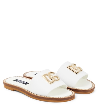 Sandali in pelle con logo | Dolce&Gabbana Kids