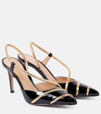 85 patent leather slingback pumps | Gianvito Rossi