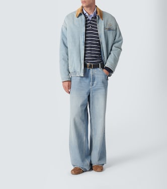 Blouson aus Denim mit Cord | Miu Miu