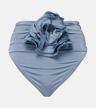 Slip bikini a vita alta con applicazione floreale | Magda Butrym
