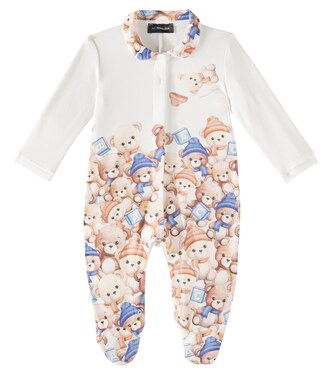 Baby - Tutina in cotone con stampa | Monnalisa