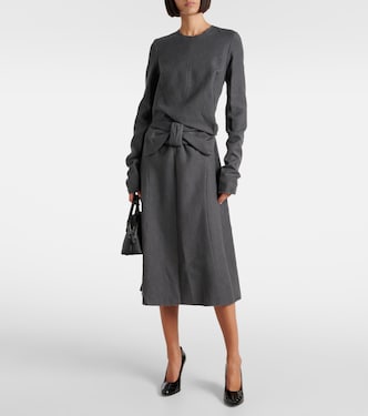 Robe midi en coton et laine | Maison Margiela