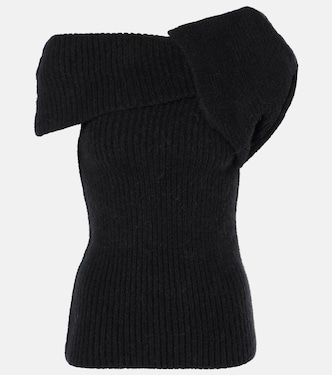 Top asimmetrico Porterville in misto alpaca e lana | Rick Owens