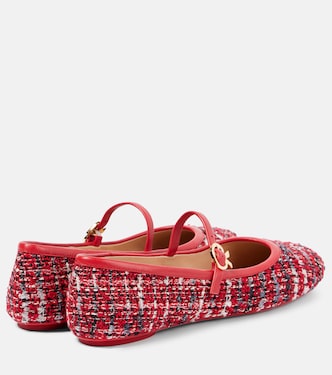 Carla bouclé Mary Jane flats | Gianvito Rossi