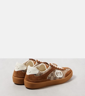 Interlocking G GG Canvas suede sneakers | Gucci
