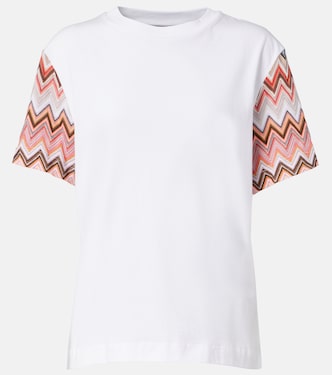 T-Shirt aus Baumwolle mit Häkelstrick | Missoni
