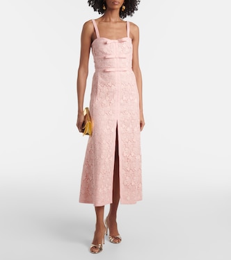 Bow-detail macramé midi dress | Giambattista Valli