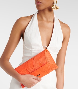 Vacanza raffia clutch | Aquazzura