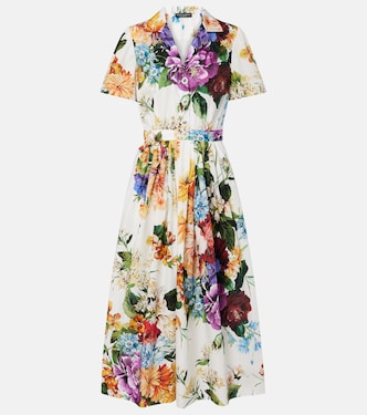 Floral cotton poplin shirt dress | Dolce&Gabbana