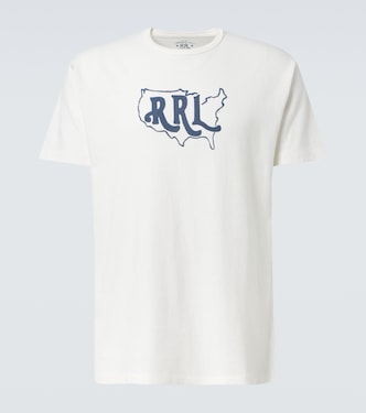 Bedrucktes T-Shirt aus Baumwolle und Hanf | RRL