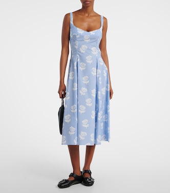 Floral cotton midi dress | Marni