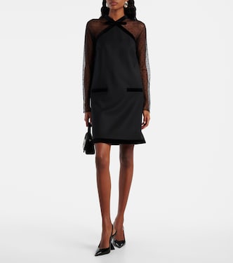 Virgin wool gabardine minidress | Nina Ricci