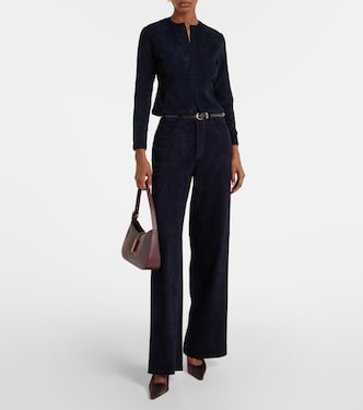 Mytheo high-rise suede wide-leg pants | Stouls
