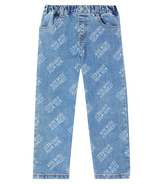 Kindness printed straight jeans | Jellymallow