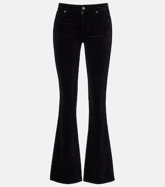 Leggy Bootcut mid-rise cotton-blend velvet bootcut pants | 7 For All Mankind