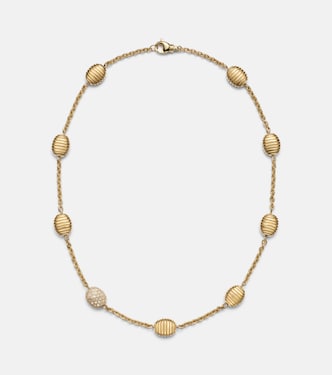 Isla Station 18kt gold necklace with diamonds | Pamela Zamore