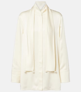 Scarf-detail satin shirt | Jil Sander