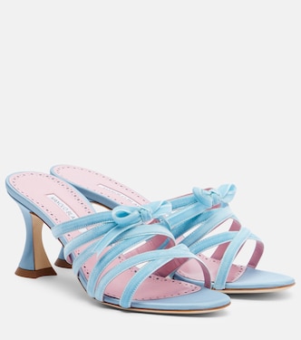 Pantoletten Clementel 70 aus Samt | Manolo Blahnik