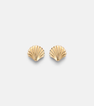 Ohrringe Scallop Shell aus 14kt Gelbgold | Stone and Strand