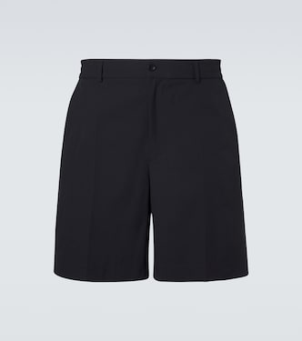 Shorts aus Seersucker mit Leder | Moncler