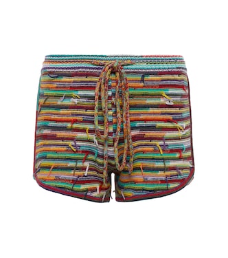 Shorts in lana e cashmere a righe | Chloé