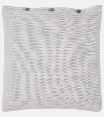 Ribbed-knit cashmere cushion | Brunello Cucinelli