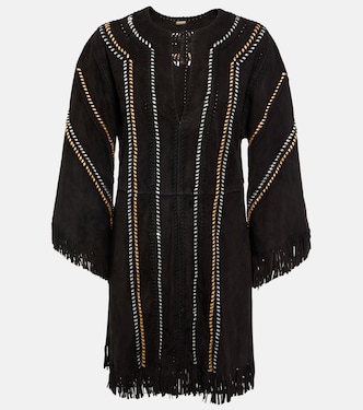 Fringe-trimmed suede tunic | Dodo Bar Or