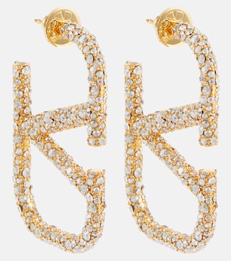 VLogo crystal-embellished earrings | Valentino