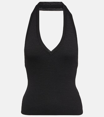 Top Ivey de seda con cuello halter | Nili Lotan