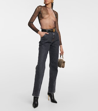 Trompe-l'œil printed tulle top | Balmain