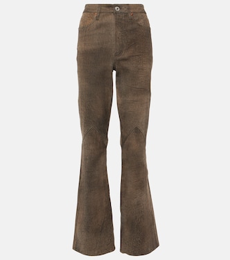 Jeans bootcut in pelle a vita alta | Re/Done