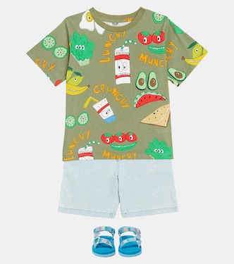 Camiseta de jersey de algodón estampada | Stella McCartney Kids