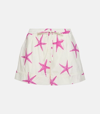 Starfish cotton poplin shorts | Valentino