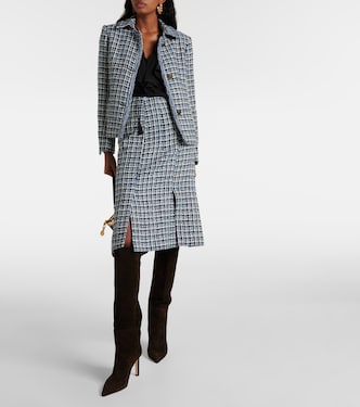 High-Rise-Midirock aus Tweed | Etro