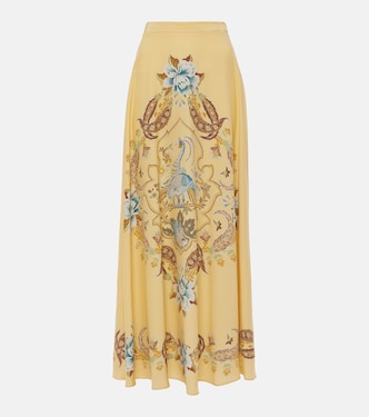 Gonna lunga in seta con stampa | Etro