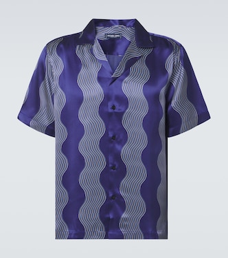 Roberto printed silk bowling shirt | Frescobol Carioca