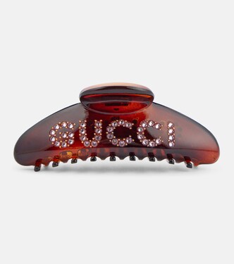 Fermacapelli con logo e cristalli | Gucci