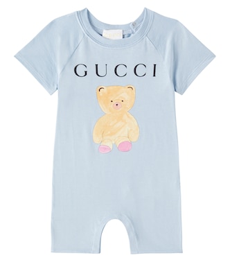 Baby - Tutina in cotone con stampa | Gucci Kids