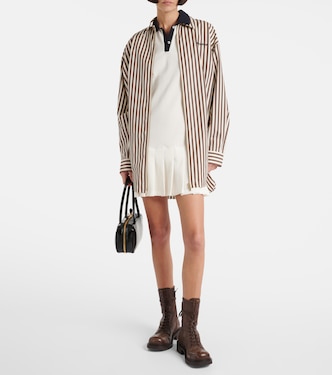 Abito corto in cotone | Miu Miu