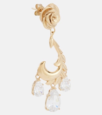 Boucles d'oreilles en plaqué or à cristaux | Magda Butrym