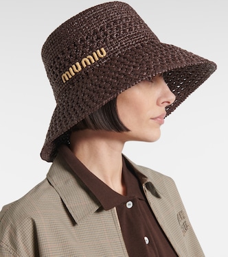Cappello da pescatore con logo | Miu Miu